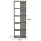 Pacific Landing 5-Shelf Bookcase in Dark Grey, , large