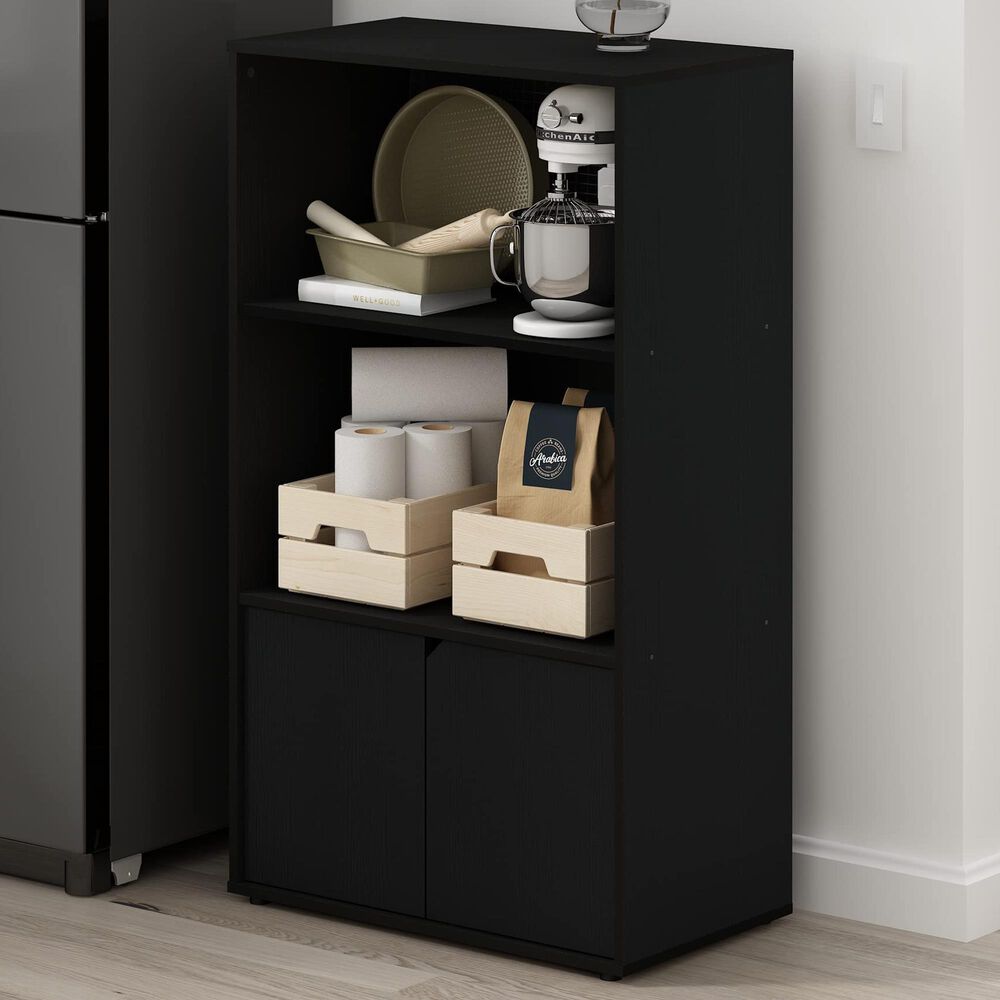 HOMLUX Kitchen Storage Shelf with Cabinet in Americano, , large