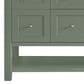 James Martin Vanities Breckenridge 60" Double Bathroom Vanity in Smokey Celadon with 3 cm Ethereal Noctis Quartz Top and Rectangular Sinks, , large