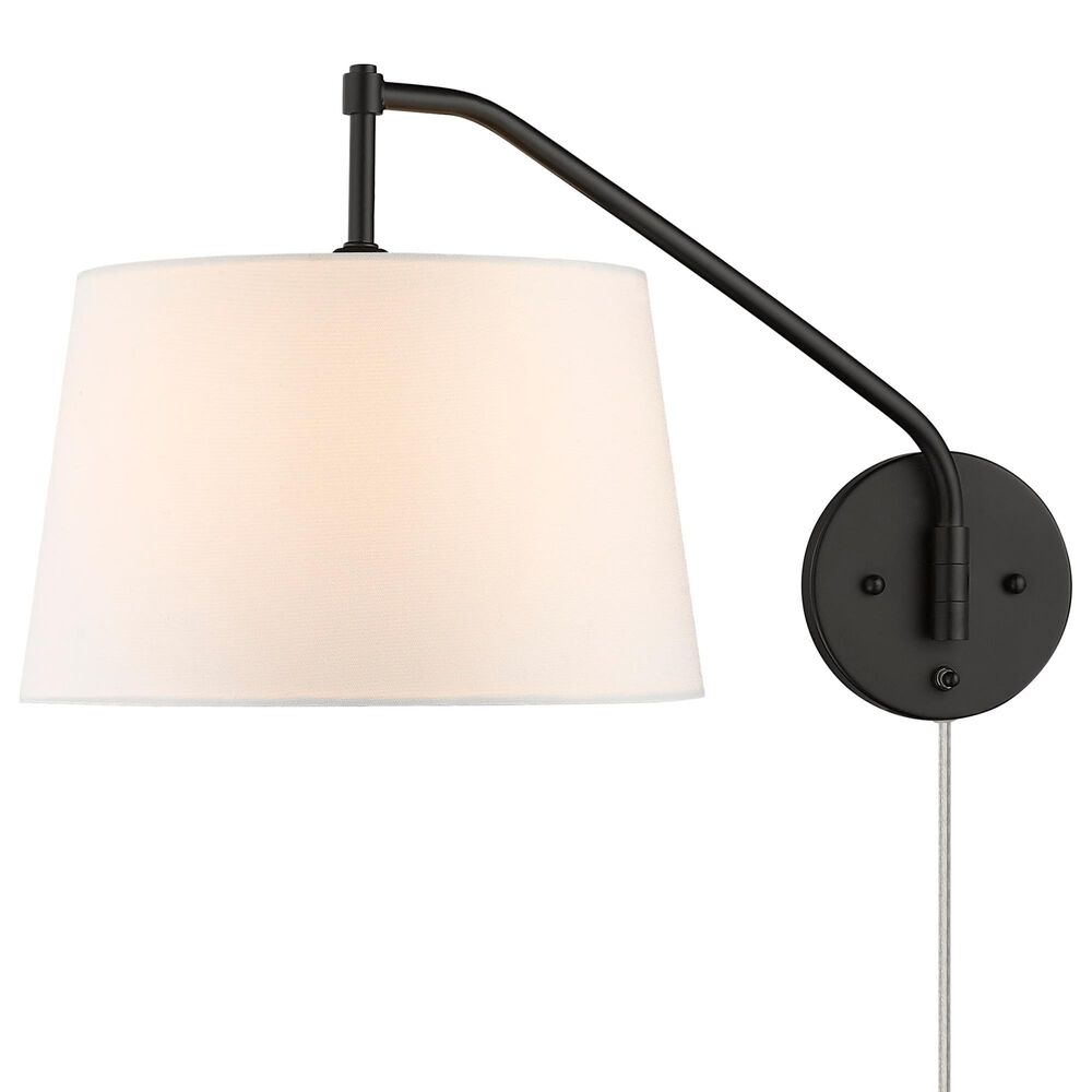 Golden Lighting Ryleigh 1-Light Articulating Wall Sconce in Matte Black, , large