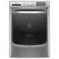 Maytag 5 Cu. Ft. Front Load Washer and 7.3 Cu. Ft. Gas Dryer Laundry Pair with Pedestal in Metallic Slate, , large