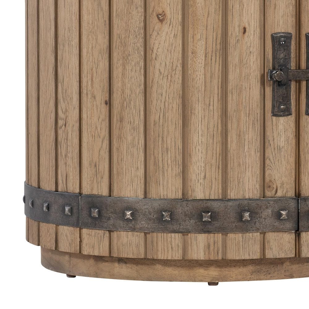 Hooker Furniture Vineyard Row Wine Barrel End Table in Sonoma and Napa, , large