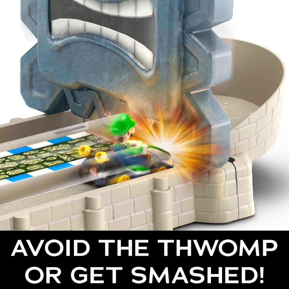 Hot Wheels Mario Kart Thwomp Ruins Track Set in Multicolor, , large