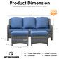 HOMLUX Patio Rattan Sofa Set in Denim Blue, , large