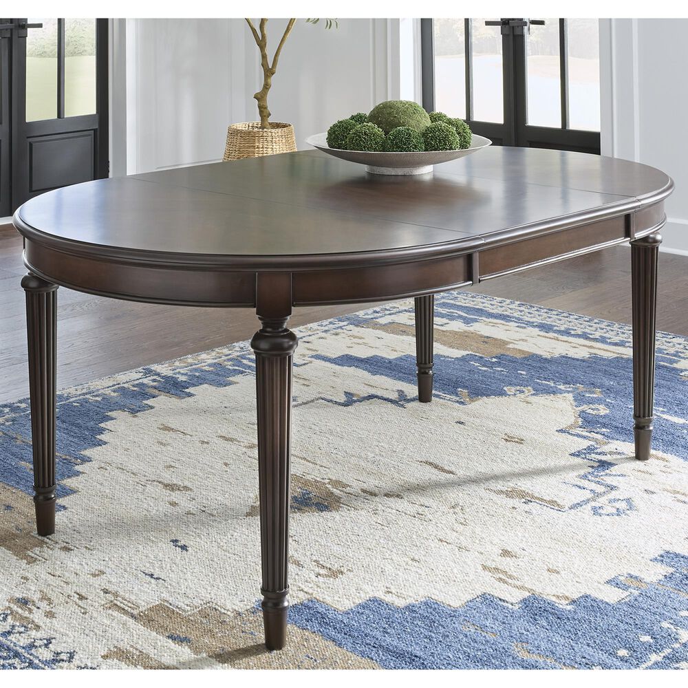 Ashley Lavinton Oval Dining Table in Cherry Brown - Table Only, , large