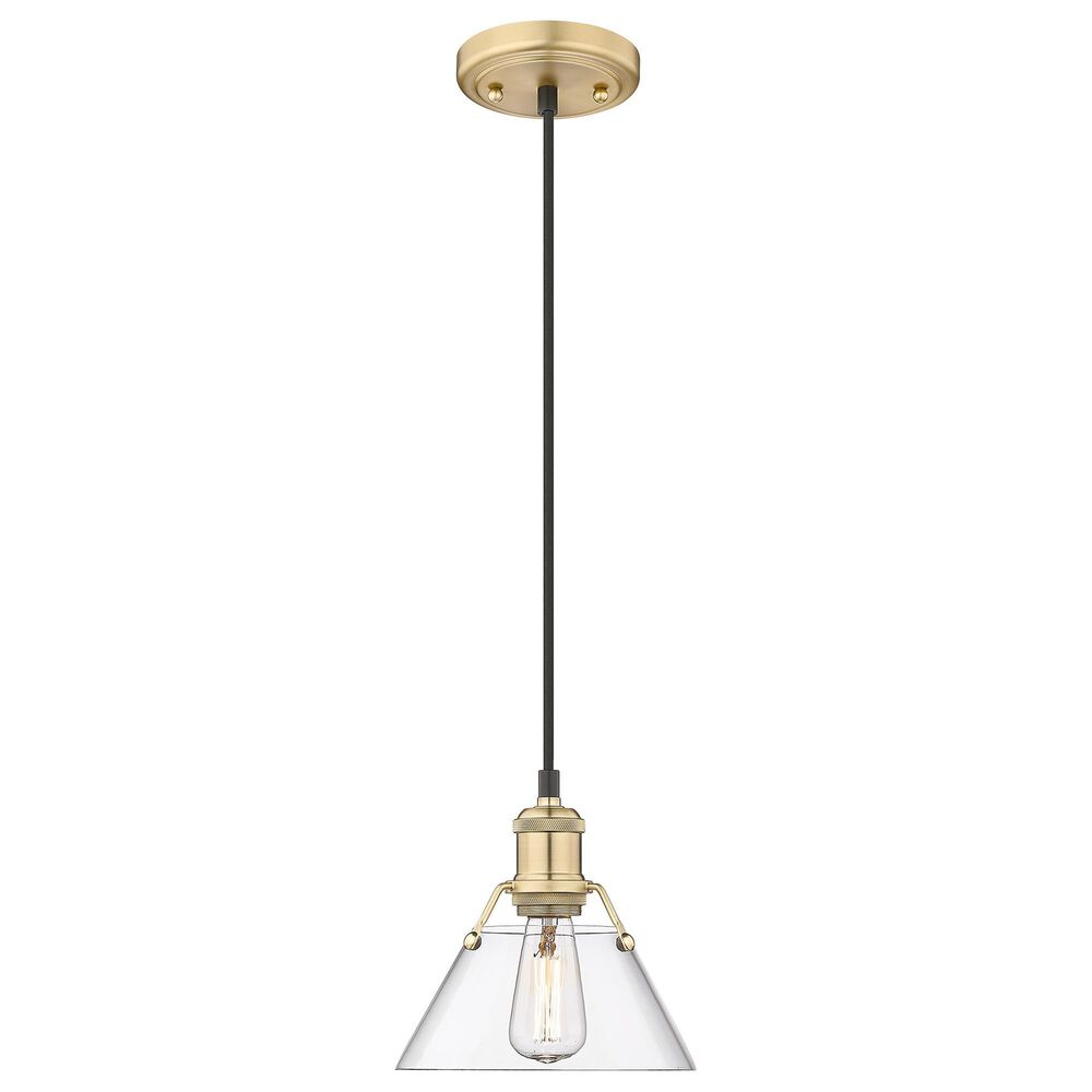 Golden Lighting Orwell 7" Small Pendant with Clear Shade Glass in Brushed Champagne Bronze, , large