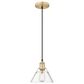 Golden Lighting Orwell 7" Small Pendant with Clear Shade Glass in Brushed Champagne Bronze, , large
