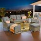 HOMLUX 6-Piece Patio Conversation Set with Coffee Table in Dark Grey, , large