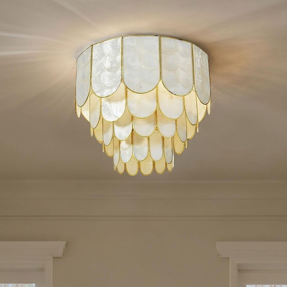 Creative Coop Gatsby 4-Tier Flush Mount in Gold, , large
