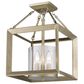 Golden Lighting Smyth Convertible Semi-Flush in White Gold with Clear Glass, , large