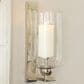 Maple and Jade 16" Single Indoor/Outdoor Wall Mount Candle Holder in Polished Silver and Clear, , large