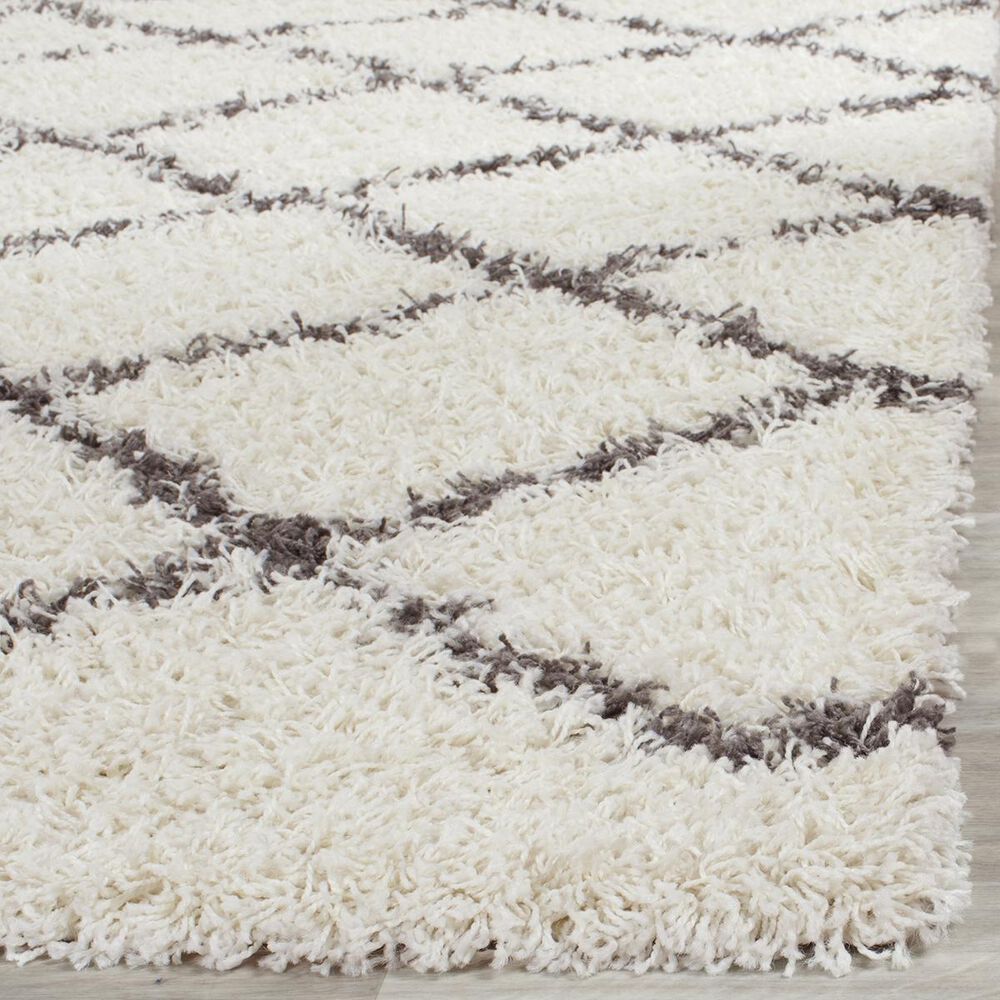 Safavieh Dallas Shag SGD258H-4 4&#39; x 6&#39; Ivory/Dark Grey Area Rug, , large
