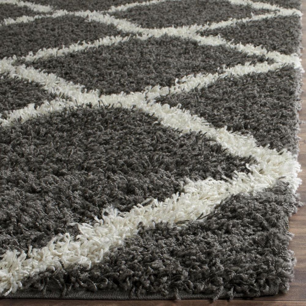 Safavieh Dallas Shag SGD257A-10 10&#39; x 14&#39; Dark Grey/Ivory Area Rug, , large