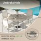 Hearth and Haven 5-Pieces Outdoor Dining Set with Stackable Chairs and Round Table in Sandstone, , large