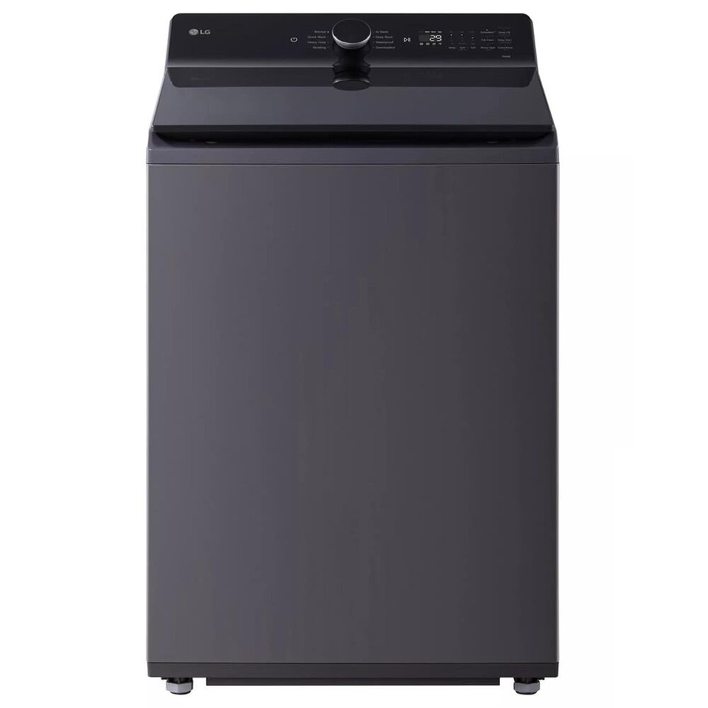 LG 5.5 Cu. Ft. Top Load Washer and 7.3 Cu. Ft. Electric Dryer with AI Sensing in Matte Black, , large