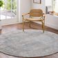 Surya Brunswick Cream, Light Gray, Charcoal, Light Brown and Mustard 7"10" Round Area Rug, , large