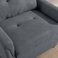 HOMLUX 35"W Convertible Armchair with Lounger and Sofa Bed Function, in Dark Grey, , large