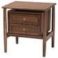 Baxton Studio Alyssa 2-Drawer Nightstand in Walnut Brown, , large