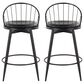 Lumisource Riley 26" Swivel Counter Stool in Black (Set of 2), , large