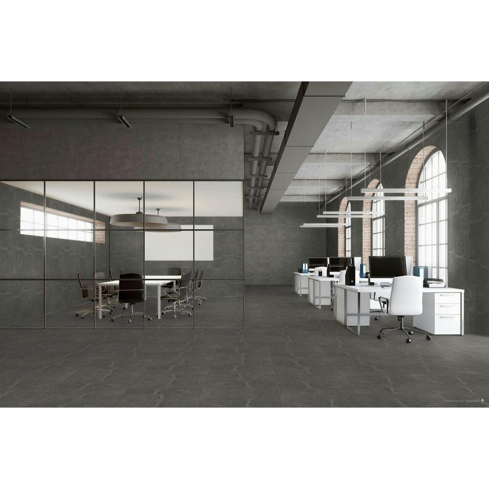 Emser Sterlina II Asphalt 24&quot; x 24&quot; Matte Porcelain Tile, , large