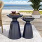 Hearth and Haven Serenita Patio Side Tables in Navy Blue (Set of 2), , large