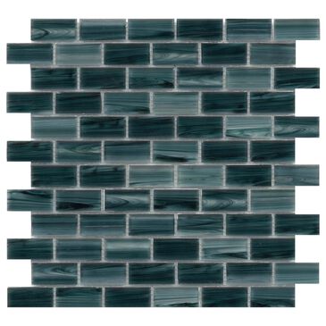 Emser Swirl Lake 1" x 2" Rectangle on 12" x 12" Glass Mosaic Sheet, , large