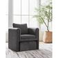 Ashley Vreni Accent Chair in Charcoal and Black, , large