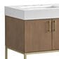 37B Mauri 42" Single Bathroom Vanity with Metal Base in Walnut Drift with High-Profile 4" White Composite Stone Top, , large