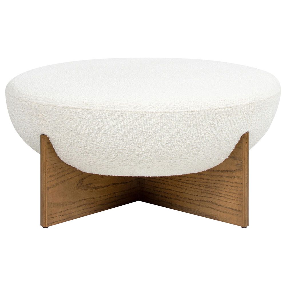 Jennifer Taylor Home Bali Upholstered Cocktail Ottoman in Ivory White, , large