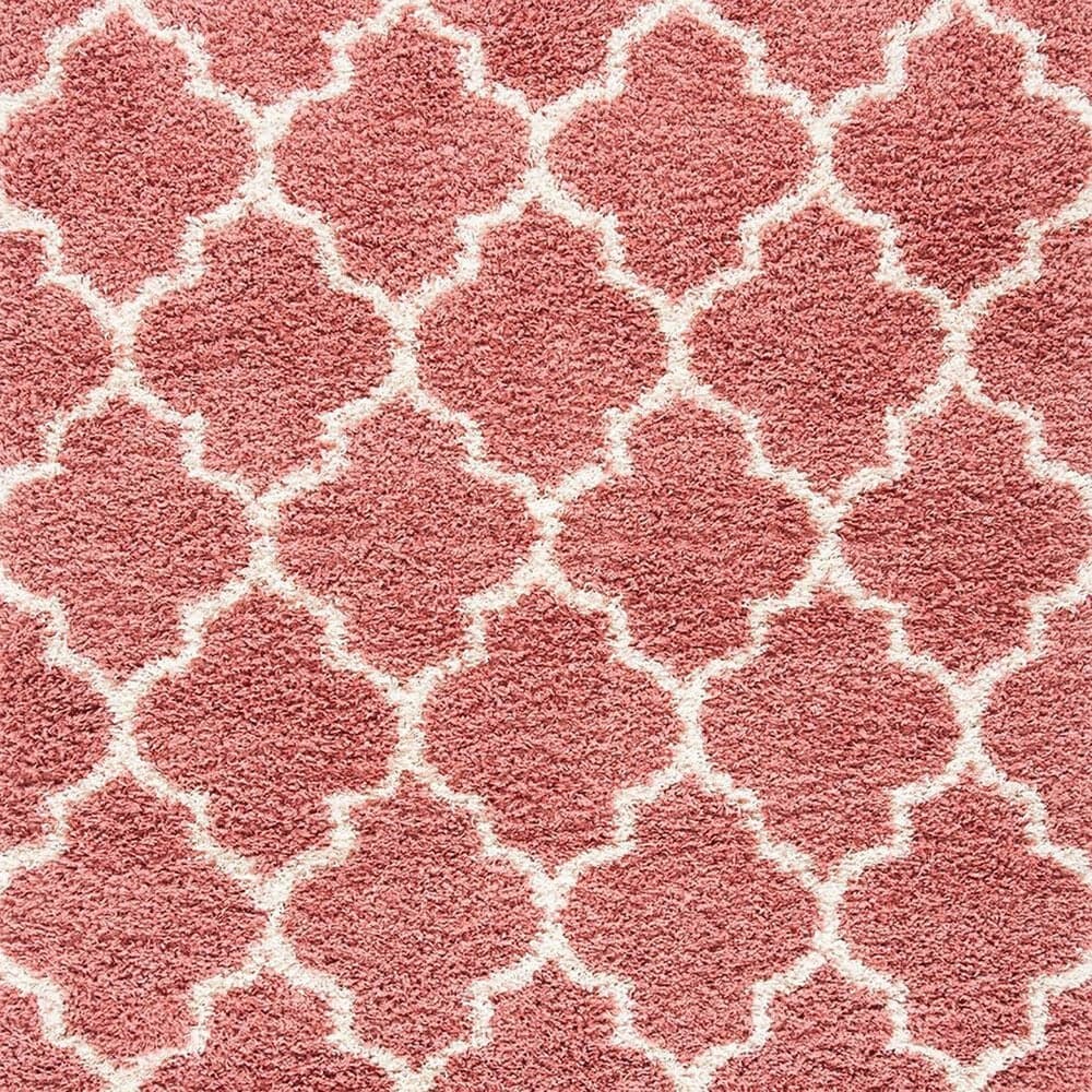 Safavieh Venus Shag VNS524U 2&#39;2&quot; x 8&#39; Pink and Ivory Runner, , large