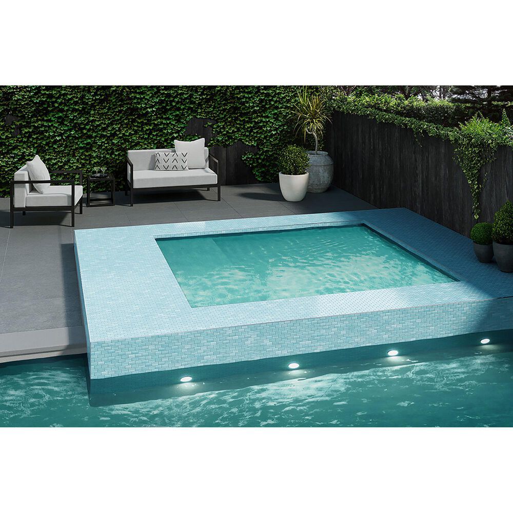 Emser Swirl Sky 1&quot; x 2&quot; Rectangle on 12&quot; x 12&quot; Glass Mosaic Sheet, , large