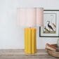 Teak Interiors Collected Notions Stoneware Fluted Scalloped Table Lamp in Mustard, , large