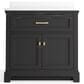 Kohler Charlemont 36" Single Bathroom Vanity in Ferrous Grey with 3 cm White Quartz Top and Rectangular Sink, , large