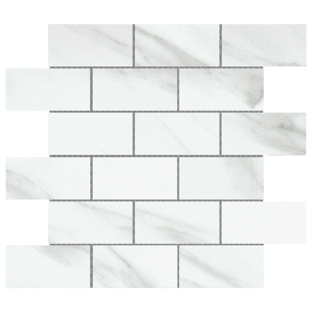 Emser Nobleza Astorga 2" x 4" on 12" x 12" Mesh Porcelain Mosaic Sheet, , large