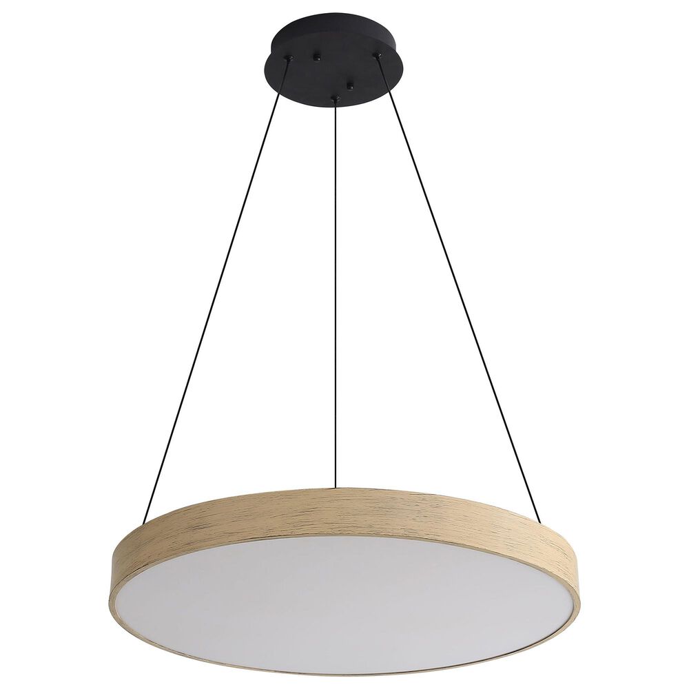 Golden Lighting Anello 1-Light Pendant in Black and Driftwood, , large