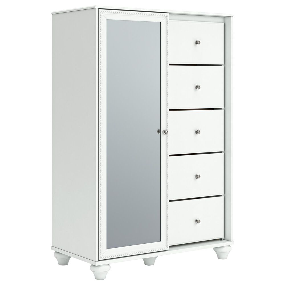 Ashley Kozlani 5-Piece Full Panel Bedroom Set in Matte White, , large