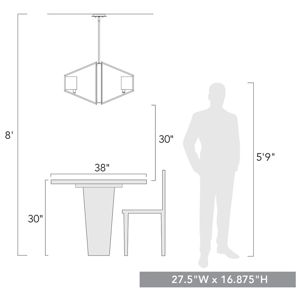 Golden Lighting Varsha 6-Light Chandelier in Matte Black, , large