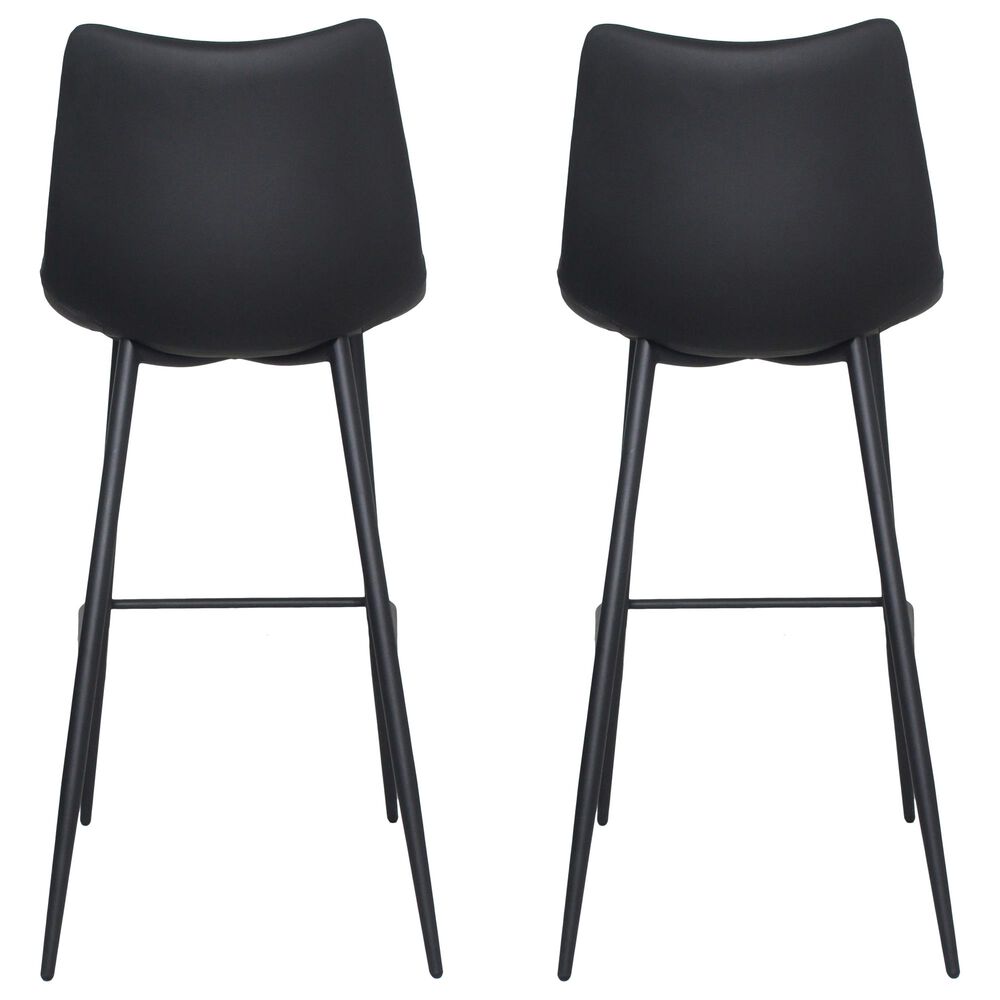 Moe&#39;s Home Collection Alibi Barstool in Black &#40;Set of 2&#41;, , large