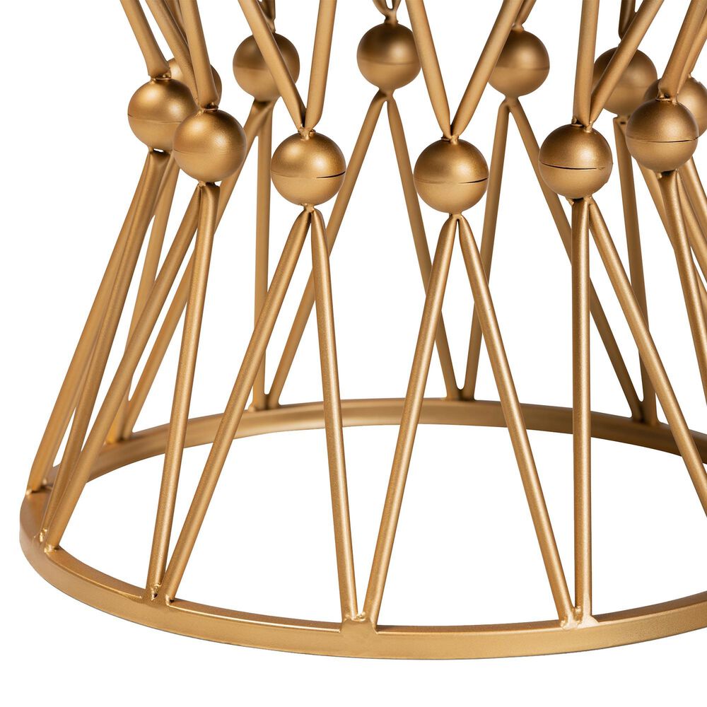 Baxton Studio Leonie Upholstered Ottoman in White, , large