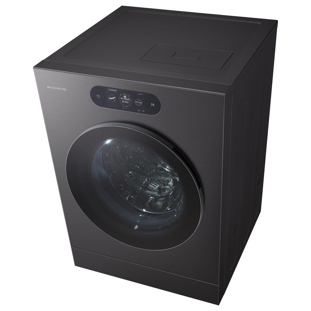 LG Studio 5.8 Cu. Ft. Smart Front Load All-In-One Washer and Dryer Combo in Brushed Black Steel, , large
