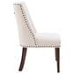 Linon Home Decor Adler Side Chair with Neutral Fabric Cushion in Espresso, , large