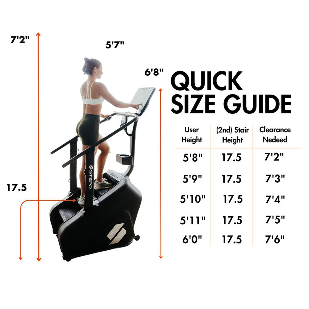 STEPR Classic Stair Climber with LED Console in Black, , large