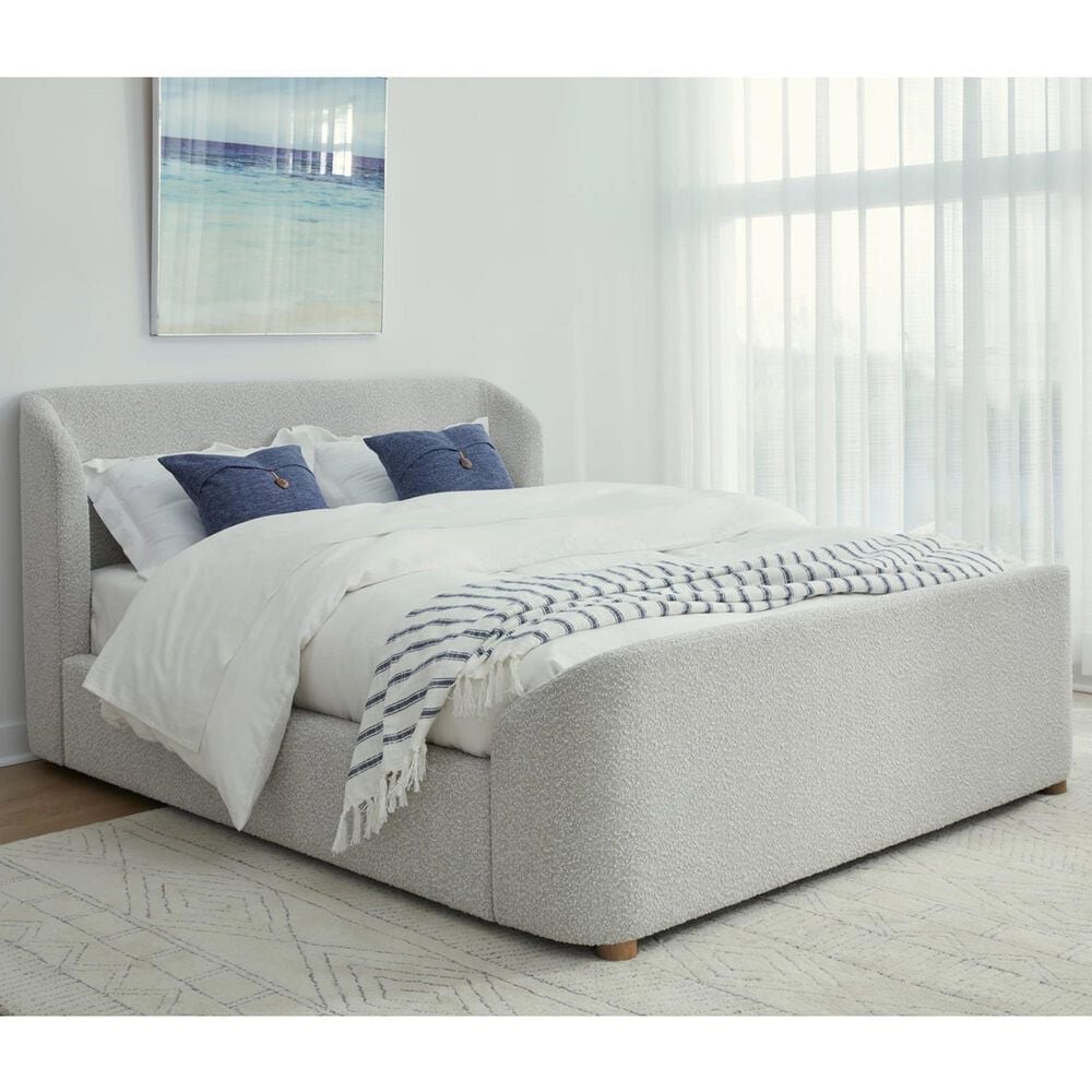 Urban Home Kiki Upholstered Platform Bed in Cotton Ball Boucle (2026), , large