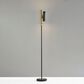 Adesso Vega LED Torchiere in Black and Antique Brass, , large