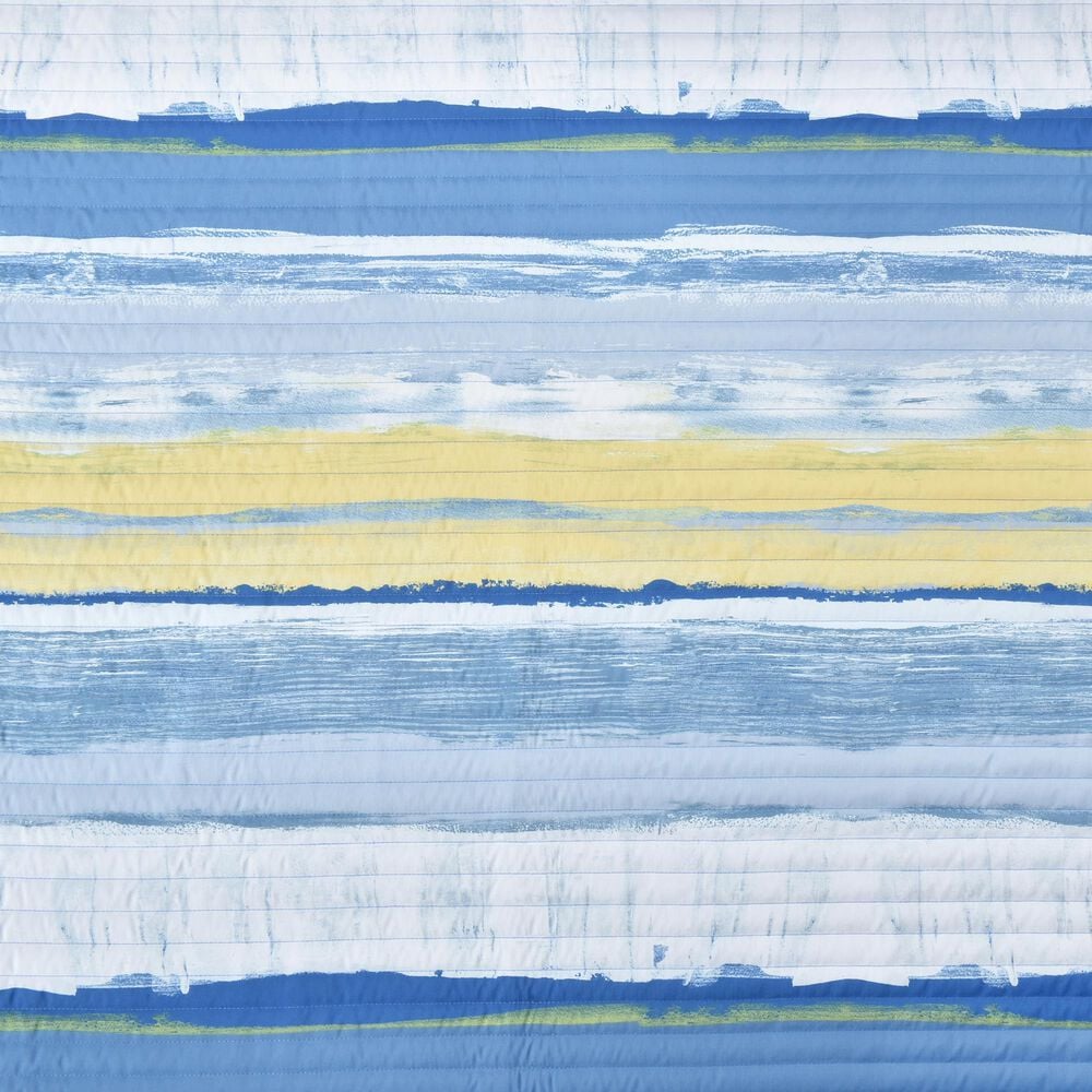 J. Queen New York Seashore 26&quot; Square Euro Pillow Sham in Blue, White and Yellow, , large
