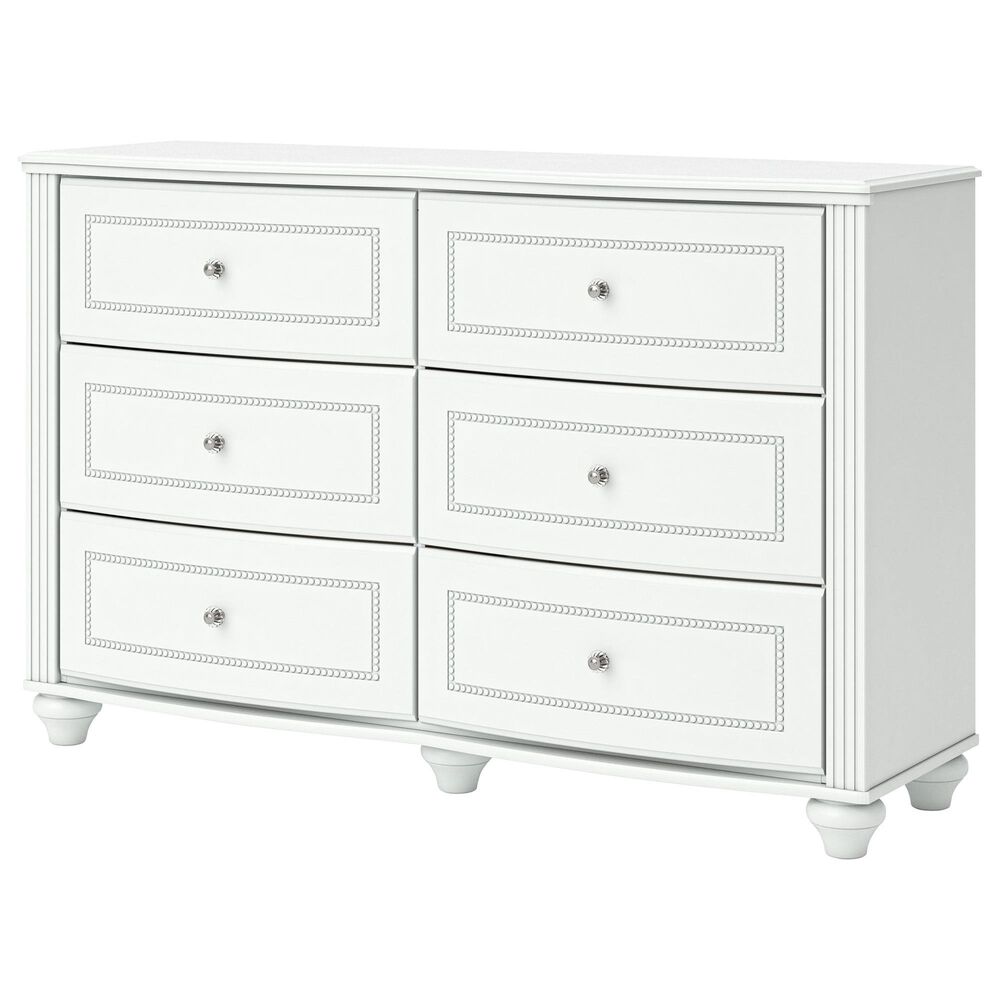 Ashley Kozlani 6-Drawer Dresser Only in White, , large