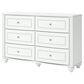 Ashley Kozlani 6-Drawer Dresser Only in White, , large