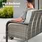 HOMLUX 2-Piece Patio Loveseat and Coffee Table Set in Grey, , large
