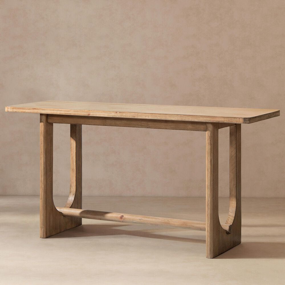 Jennifer Taylor Home Turkey Console Table in Antique Natural Brown, , large