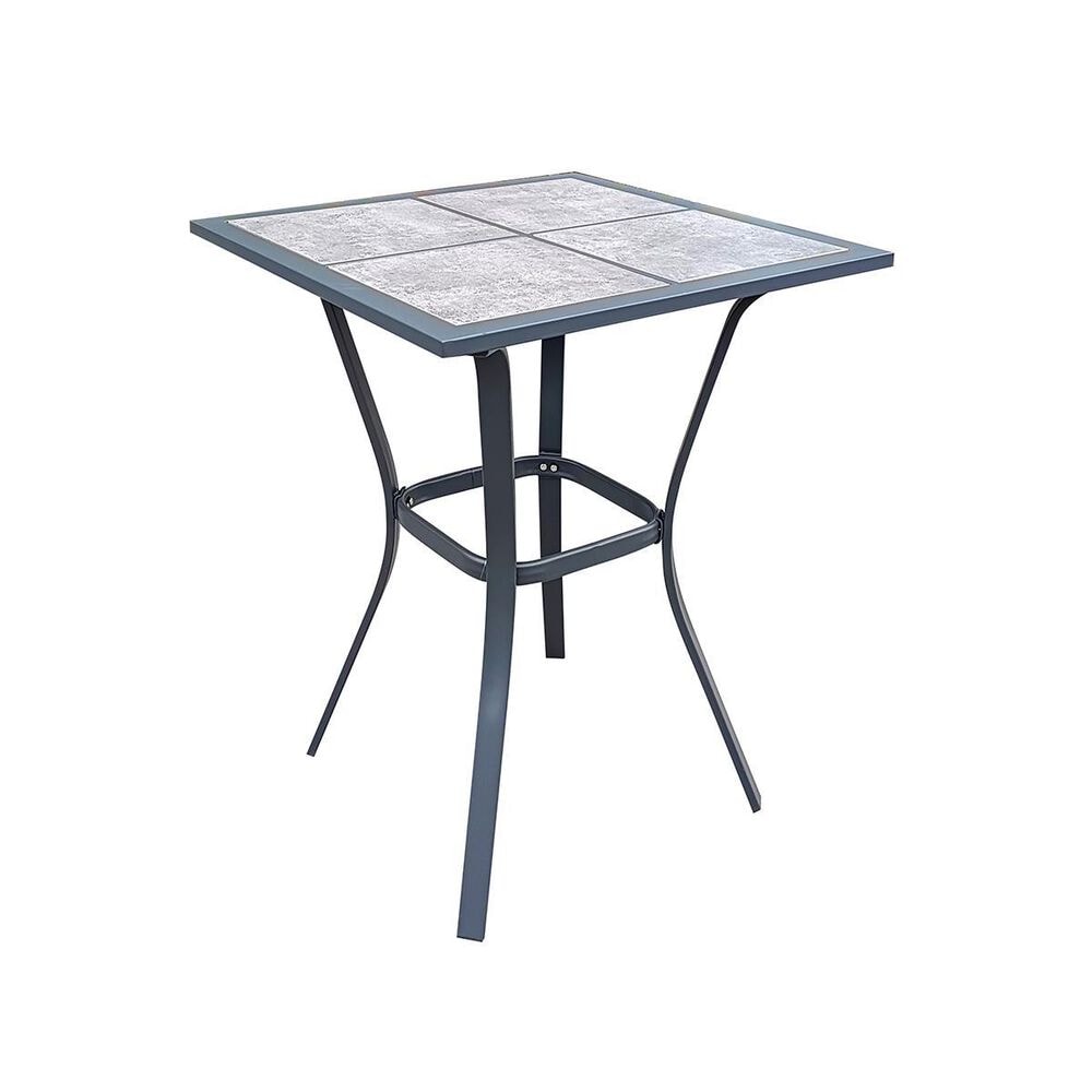 Global Note Collections Balfour 3-Piece Steel Balcony set in Gray and Black, , large